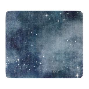 Planche À Découper Ciel étoilé la nuit Univers Étoiles Brume Bleu min