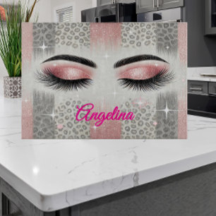 Planche À Découper Cils à Paillettes Roses 