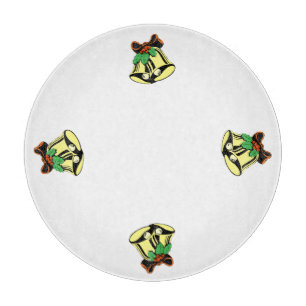 Planche à découper circulaire Boules de Noël