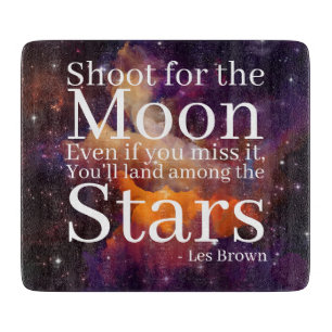 Planche À Découper Citation Inspirante de Nebula violette orange
