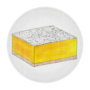 Planche À Découper Citron Carré Bar Pâtisserie Dessert Bake Vente Jau