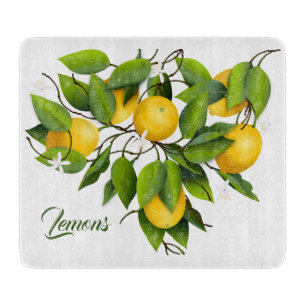 Planche À Découper Citron Fruit Botanique