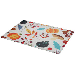 Planche À Découper Citrouille d'automne moderne Motif feuille