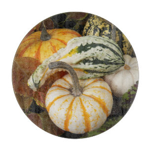 Planche À Découper Citrouilles de récolte et Squash Still Life Photo