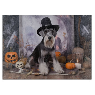Planche À Découper Citrouilles de Schnauzer miniature Halloween