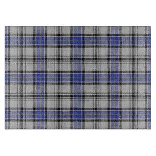 Planche À Découper Clan écossais tartan bleu et blanc de Hannay