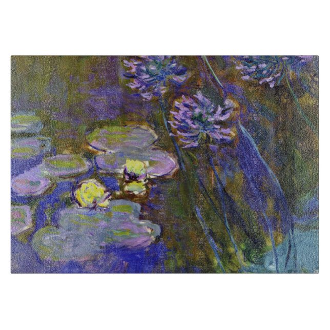 Planche À Découper Claude Monet Water Lilies Agapanthus (Devant)