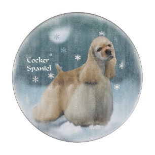 Planche À Découper Cocker Spaniel Cadeaux de Noël