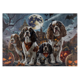 Planche À Découper Cocker Spaniel Halloween Éffrayant