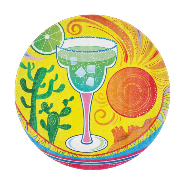 Planche À Découper Cocktail Coloré (Devant)