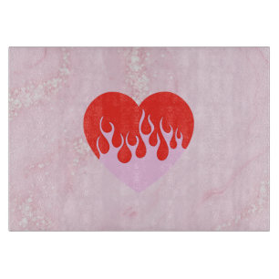 Planche À Découper Cœur de feu