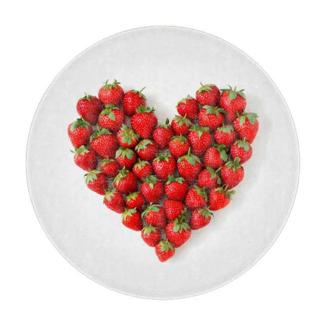 Planche À Découper Cœur de fraise (Devant)