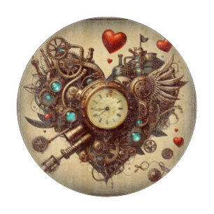 Planche À Découper Coeur Steampunk/Saint-Valentin