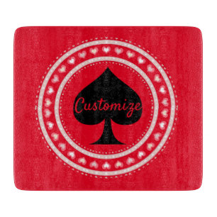 Planche À Découper Coeurs Cercle Black Spades Thunder_Cove