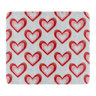 Planche À Découper Coeurs dans un motif de coeur