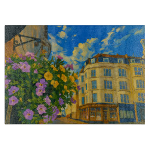 Planche À Découper Coin florissant - Rue européenne dynamique