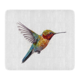 Planche À Découper Colibri en aquarelle