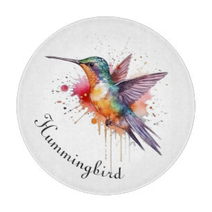 Planche À Découper Colibri exotique coloré personnalisable