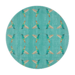 Planche À Découper Colibris turquoise