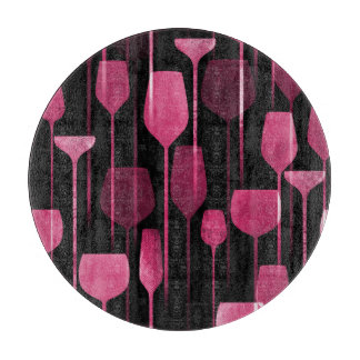 Planche À Découper Collage Art : Motif de boisson de fête.