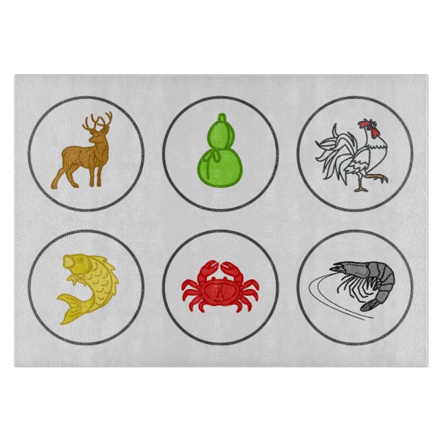 Planche À Découper Collecte de crabes à crevettes de poisson (Devant)