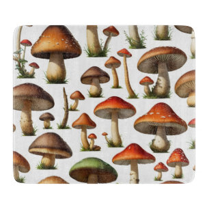 Planche À Découper Collection de champignons Design Motif