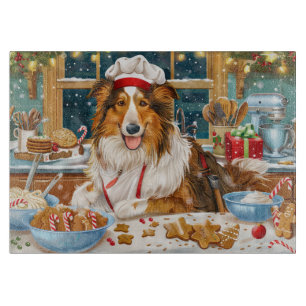 Planche À Découper Collie Fêtes de fin d'année : un Noël festif