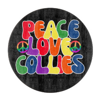 Planche À Découper Collies d'amour pour la paix