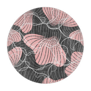 Planche À Découper Coloré abstrait, motif artistique transparent.