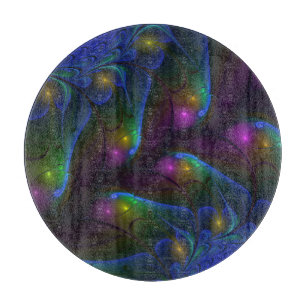 Planche À Découper Coloré Lumineux Abstrait moderne Trippy Fractal