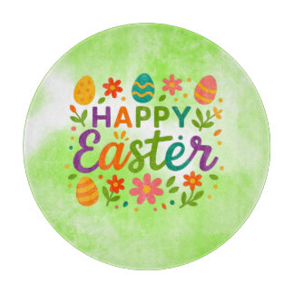 Planche À Découper Colorful Happy Easter  