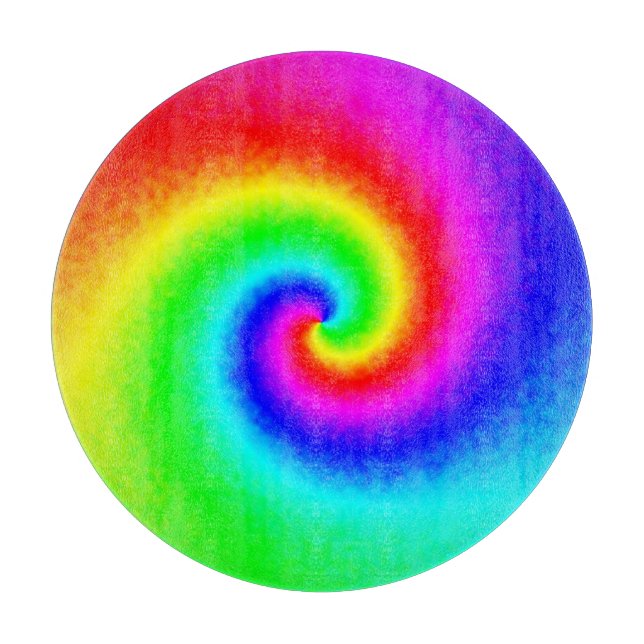 Planche À Découper Colorful Tie Dye Rainbow Swirl Hippie Boho Chic (Devant)