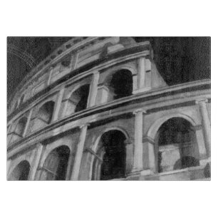Planche À Découper Colosseum romain avec les dessins architecturaux