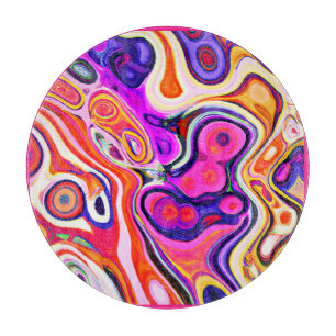 Planche À Découper Conception abstraite colorée