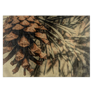 Planche À Découper Conception de cône de pin rustique