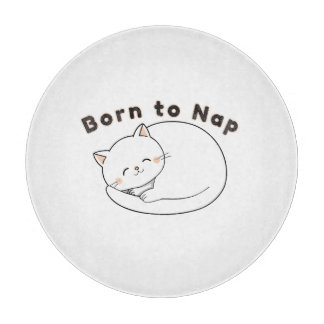 Planche À Découper Conception de design linéaire de chat mignon endor