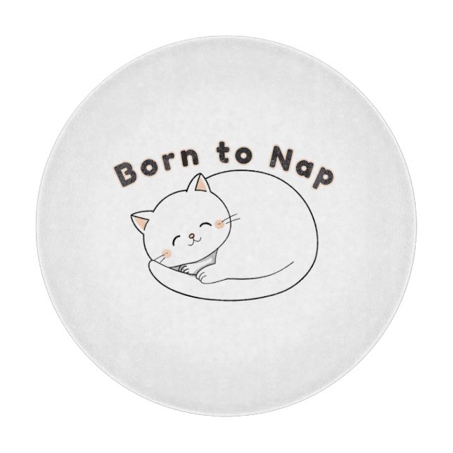 Planche À Découper Conception de design linéaire de chat mignon endor (Devant)