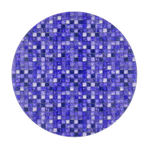 Planche À Découper Conception de mosaïque bleue abstraite avec textur