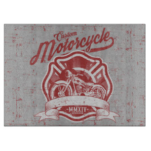 Planche À Découper Conception de motocyclette Vintage rétro