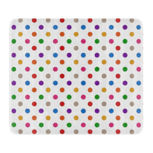 Planche À Découper Conception de points colorés arc-en-ciel de couleu