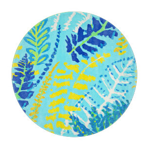 Planche À Découper Conception Florale Vibrante