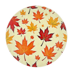 Planche À Découper Conception sans couture de feuillage d'automne