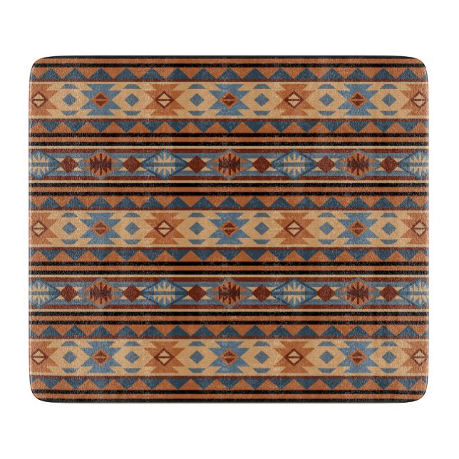 Planche À Découper Conception sud-ouest Adobe Grey Brown Tribal Motif (Devant)