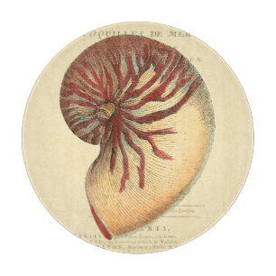 Planche À Découper Conque rouge vintage Shell