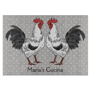 Planche À Découper Conseil blanc élégant de taille du verre de coq