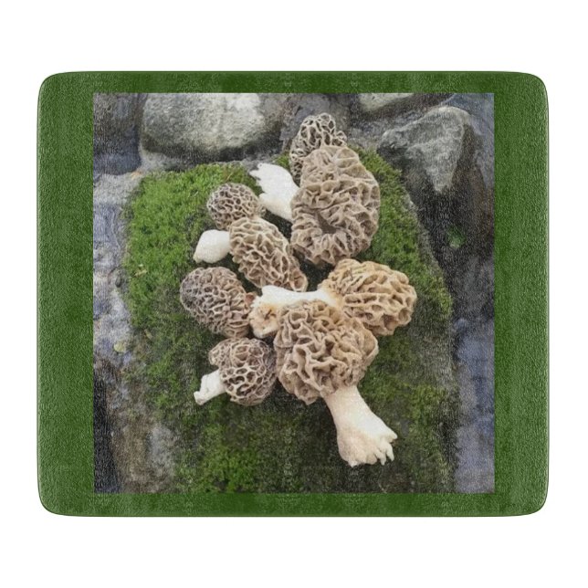 Planche À Découper Conseil de coupe des champignons Morel (Devant)