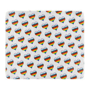 Planche À Découper Conseil de coupe Motif Coeur arc-en-ciel