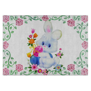 Planche À Découper Conseil de taille du verre de lapin de Pâques