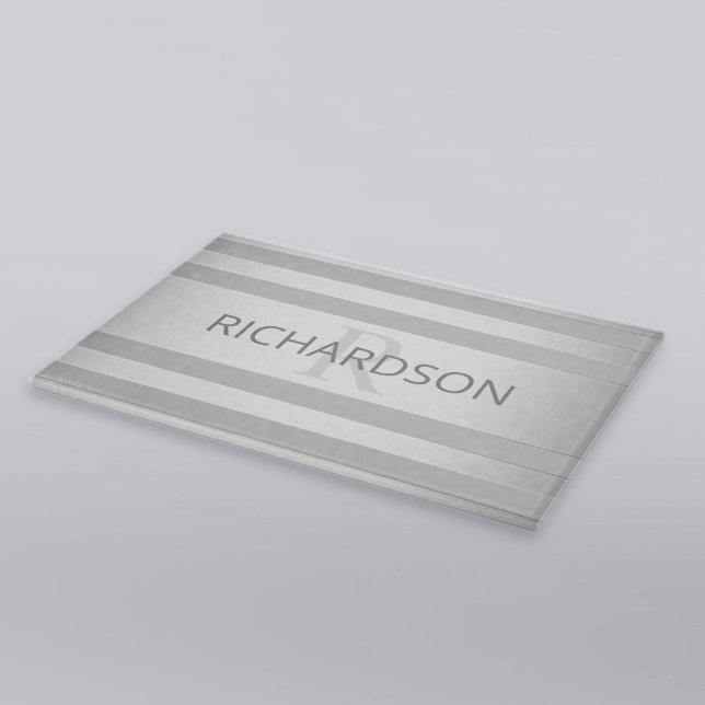 Planche À Découper Contemporain Faux Argent Ombre Gris (Créateur téléchargé)