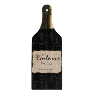 Planche à découper contemporaine de bouteille de